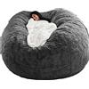 WXQY Puff Poltrona a Sacco Fodera per Pouf a Sacco da Esterno Puff Bean Bag Chair XXL Senza Imbottitura Gigante in Tessuto per Adulti Bambini, Pouf da Soggiorno, Grande Poltrona Copertura