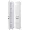 3E 3xE living.com Mobile bagno Bagnoli SLIM II bianco opaco/bianco lucido, D: 30 cm, A: 174 cm, L: 30 cm