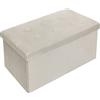 WOLTU Panche contenitore per ingresso Cassapanca Pieghevole Ottomane in velluto, Max Portata Statica di 300 kg, 80 L, 76x37,5x38 cm Crema
