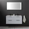 Kiamami Valentina Mobile Bagno Sospeso 120 Cm Bianco Lucido Doppio Lavabo