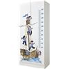 leomark armadio bianco 70 x 42,5 x 161,5 cm alla stanza del bambino, capiente e funzionale armadio in legno con ante, solido appendiabiti, mobili per bambini, Marinai