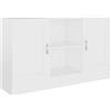 vidaXL Credenza Bianca 120x30,5x70 cm in Legno Multistrato