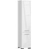 3E 3xE living.com Colonna da bagno con due armadi, D: A: 140 cm, L: 30 cm, P: 30 cm bianco/bianco lucido