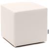 Avalon - Pouf Poggiapiedi Rigido CUBO Mamba Ignifugo Classe 1IM in Ecopelle Nautica, Puff Poggiapiedi, Seduta da Interno ed Esterno, Professionale Comodo Impermeabile, Made in IT(45cm-Bianco Sporco)