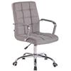 CLP Sedia Design Ufficio Deli in Stoffa I Poltrona Scrivania Imbottita I Sedia Studio Girevole E Regolabile Alt 45-55CM, Colore:Grigio