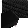 QOEUIUJ Fodera Ottomana, Copri Pouf Quadrato 50x50 80x80 40x40 60x60 100x100 90x90 110x110 Copertura Poggiapiedi Elastico in Jacquard, Cover/Protettiva for Sgabello(Nero,14x14in/35x35cm)