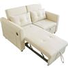 Azkoeesy Divano Letto Estraibile 2 Posti, 140 cm, Ricarica USB Integrata, Schienale Regolabile, 2 Cuscini e Tasca Laterale, Ideale per Soggiorno e Camera da Letto