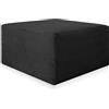 Deshome - Pouf poggiapiedi divano 83x83x44 cm stoffa idrorepellente effetto velluto: Pouf design moderno divano soggiorno camera da letto Puff poggiapiedi Pouffe salotto Demetra Nero