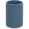 Inbagno Portaspazzolini a Bicchiere Effetto Pietra, Turchese Cobalto in Resina (Portaspazzolini)