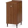 Linea Azzurra Base 30 Mobili Cucina Componibile con 1 Anta e 2 Ripiani in Legno Made in Italy H85xL30xP50 cm Elegante Funzionale Facile da Montare (Noce Antico)