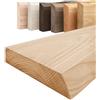 LAMO Manufaktur Mensola legno massello senza fori | Mensola 120 cm per soggiorno, studio | Colore: naturale, Bordo: naturale | Legno massello, design moderno, effetto sospeso