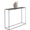 uemlle Consolle In Metallo, Tavolo Da Ingresso Lungo 60/80/100/120 Cm Per Corridoio, Tavolino Da Divano Stretto Con Struttura In Metallo, Tavolo Compatto Da Cucina Altezza Bancon(Size:120*25*75cm,Color:Nero)