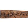 CREEDWOOD Appendiabiti da Parete Mina | 7 Ganci, Driftwood, 90 cm | Appendiabiti in Legno, Pannello Appendiabiti