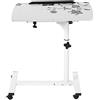 lyrlody - Scrivania Rimovibile Multiuso, Scrivania Rimovibile Multiuso, Tavolino per Laptop, Regolabile in Altezza, con Ruote, 62-88 cm