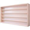 Alsino V90.5 Vetrina espositiva | 90 x 49 x 8,5 cm | in Legno di Betulla Non trattato | 5 Ripiani | 2 Ante plexiglass scorrevoli | Modellismo | Collezionismo | Scala N e H0