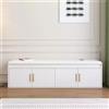 Generic Scarpiera con Pouf per Ingresso - Moderno Mobile Ottoman con Seduta e Lunga Mensola per Scarpe per Soggiorno, Camera da Letto, Corridoio, Anticamera