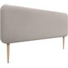 DHOME Testiera Imbottita Liscia Arrotondata in Velluto per Parete Acustica Testate Fonoassorbenti Testiera Letto Camera da Letto (Beige, 150cm)