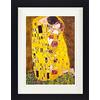 1art1 Gustav Klimt Poster Il Bacio, 1908 Quadro in Cornice con Pregiato Passepartout | Immagini A Parete | in Una Cornice 40x30 cm
