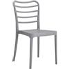 Totò Piccinni Sedia ARCO in polipropilene in fibra di vetro design impilabile (1, Grigio)