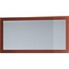 Vladon Specchio Lima, Specchio da Parete con Cornice Moderna, Bianco Lucido (110 x 52 cm)
