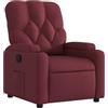 vidaXL Poltrona Reclinabile in Tessuto Rosso Vino, poltrona reclinabile, poltrona elettrica, poltrona singola, poltrona reclinante, poltrona