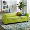 Mendler Divano Sofa 3 posti Lounge Moderno Elegante Serie Lille M65 75x191x70cm - Ecopelle Verde
