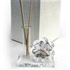 DLM Bomboniere DLM-32327-trasparente (Kit 6 Pezzi) Profumatore in Vetro e Cristallo con Icona Quadrifoglio 50 Anniversario Nozze Matrimonio d'oro Cinquantesimo Diffusore Profumo Ambienti_Trasparente bomboniera