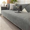 YWQJL Funny Fuzzy Sofa Cover Copridivano 3/4/2 Posti con Penisola,Copridivano Angolare con Penisola Antiscivolo Magnetico, Herringbone Chenille Fabric Furniture Protector Sofa Cover(B3,90x160cm)
