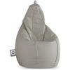 Happers Pouf Poltrona Sacco con Imbottitura per Sedersi Grande Puff per Bambini Adulti Morbido Puffo Bean Bag Chair Gigante per Salotto Lettura Grigio Claro XL