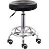 Sengfwin Sgabello ruote professionale regolabile Sgabello da ufficio 360 ° girevole Sgabello sedile con ruote Barber Sgabello da lavoro Sgabello da ufficio