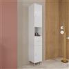 Kiamami Valentina - Mobile Colonna Bagno A Terra Bianco Lucido H 198 Cm | Easy