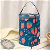 Starnearby Borsa per Lavoro a Maglia Portatile con Motivo Floreale Borsa Porta Filati Borsa Porta Lavoro a Maglia Borsa per Maglieria Contenitore per Filati, Uncinetti, Accessori per Maglieria