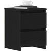 vidaXL Armadio da Notte con cassetto 2 pcs Rovere Nero 30 x 30 x 40 cm, Comodino rustico, tavolino compatto, mobile pratico per camera da letto, pezzo in legno ingegnerizzato
