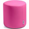 Avalon - Pouf Poggiapiedi Rigido CILINDRO Mamba Ignifugo Classe 1IM in Ecopelle Nautica, Puff Poggiapiedi, Seduta da Interno ed Esterno, Professionale Comodo Impermeabile, Made in IT(35cm-Fucsia)