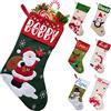 Xiuyours Calze Befana Personalizzate con Nome Calze di Natale da Appendere Personalizzare Grande Calza Befana da Personalizzare (38cm) Decorazioni Albero Natale Regali per Bambini Famiglia