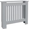 ECD Germany Copritermosifone Stile Rustico 78x19x82 cm Grigio in Legno MDF Laccato per Camera da Letto Soggiorno Copriradiatore Riscaldamento Copertura per Radiatore Coperchio Calorifero