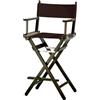 ZStyle Sedia Regista Sgabello Pieghevole Leggera Portatile Director Make Up Hotel Ristorante Casa Veranda Bar Trucco Legno Di Faggio Tessuto Alta Truccatrice (Fusto nero - Tela marrone)