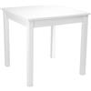 Liberoshopping tavolo fisso da cucina sala da pranzo o ristorante in legno massello - stile rustico compatto e robusto - facile da montare - 100% made in italy (Bianco Gamba Quadrata, 90x90)