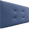 DHOME Testata in Similpelle o Tessuto AQUALINE Pro con 2 file di bottoni Testata imbottita Letto di lusso (Similpelle Blu, 110x50cm (Letti 80/90/105))