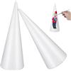 Generico Cono Craft Forniture per Ragazzi E Ragazze 2 Pezzi 30 Cm Coni in Polistirolo per Cibo E Artigianato