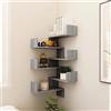 KTHLBRH Scaffale Parete Angolo 2pz Grigio Sonoma 40x40x50cm Multistrato mensola sospesa libreria a muro mensole camera da letto Mensole da muro Adatto per soggiorno, camera da letto,ufficio