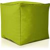 Green Bean© Sgabello a sacco 40x40x40cm con imbottitura in perle EPS Pouf Cuscino Poggiapiedi per poltrona a sacco Cuscino per pavimento bambini e adulti solleva le gambe siediti Verde