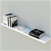 Henor Mensola da parete in legno 100x15x2.5 cm, regge 30 kg Bianco | Pannello truciolare massiccio 2,5 cm, supporti nascosti, regolazione orizzontale, verticale e inclinazione.