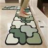 Hixingo Tappeto Cucina in Diatomite, Passatoia Cucina Antiscivolo Lavabile Tappeti da Cucina, Puzzle Creativo Tappeto da Cucina Tappeto da Bagno Tappetino per Doccia (40x180cm,Verde Salvia)