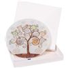 Lupia - Bomboniera con Scatola Bianca SOTTOPENTOLA in Vetro temperato Stampato Tree Albero della Vita diam. 21 cm Idea Regalo per Matrimonio Cresima Comunione Battesimo Anniversario Compleanno