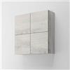 LIBEROSHOPPING.eu - LA TUA CASA IN UN CLIK Pensile a muro sospeso CUBOTTO a 4 ante con apertura PUSH&PULL 71x22xh71 (Quercia Bianco)