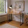 HOMYLIN Tavolo da disegno versatile da 100 cm, con ganci a S, scrivania pieghevole per casa, ufficio e spazi creativi, marrone