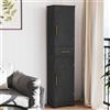 Hzuaneri Mobile da Bagno, Mobile Portaoggetti con Cassetto, Ripiani Regolabili, 30 x 40 x 170 cm, Armadio Alto e Stretto, per Soggiorno, Camera da letto, Cucina, Corridoio, Nero SC18304X