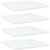 vidaXL Wandschappen 4 st 40x40x1,5 cm bewerkt hout wit