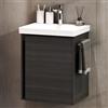 Planetmöbel lavabo con mobiletto 50 cm, mobile lavabo sospeso, chiusura ammortizzata, set di mobili da bagno, antracite